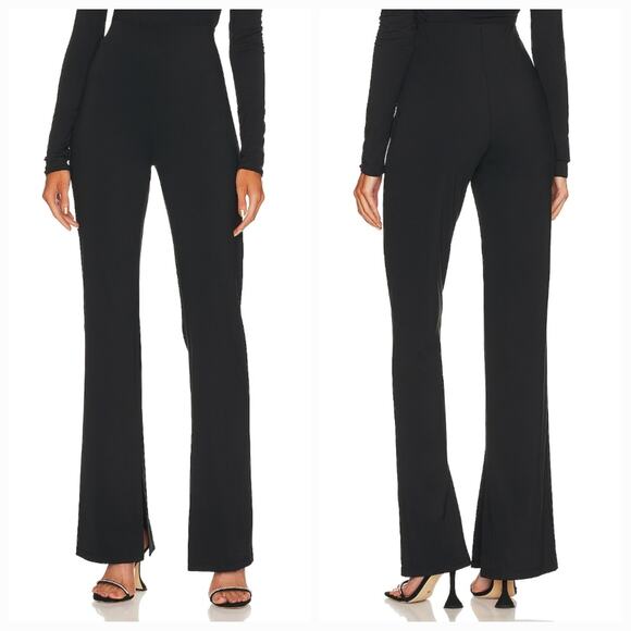 L'Academie Pants - L'Academie x Marianna Hewitt Anouka Knit Slim Pant in Black